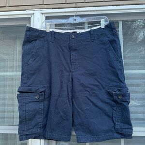 Hollister Cargo Shorts Mens 36 blue 11 in Inseam Cotton Casual Pockets Utility
